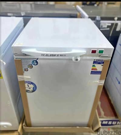 جديد ديب فريزر ألاسكا 140 لتر استانلس داخلي بضمان 5سنين متاح احجام