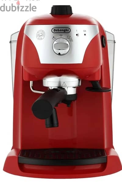 Delonghi EC221 R Pump Espresso and Coffee Machine, 1.4 L - Red