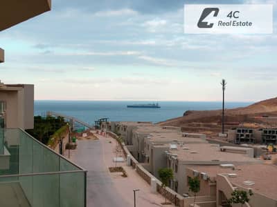 Chalet ready to move Fully finished very prime location sea view in Al Monte Galala Ain Sokhna near Azha Ain Sokhna