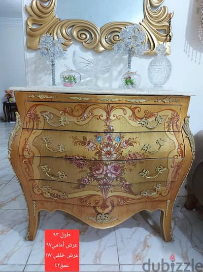 بايو ذهبي عمولة دمياط رسم يدوي مع المراية بتاعته