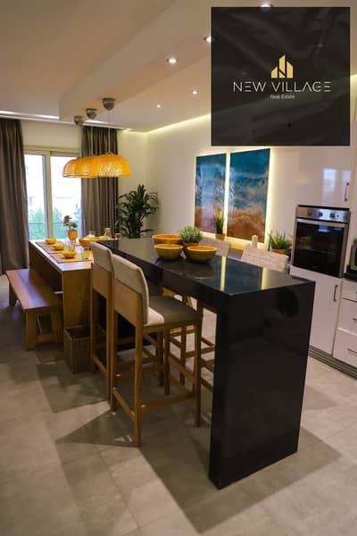 شاليه للإيجار في هاسيندا وايت – 3 ماستر – فرش Ultra Modern – موقع مميز- مكيف بالكامل