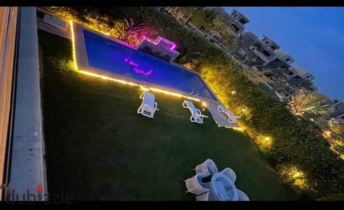 villa Standalone  for sale, fully finished, with a swimming pool  waterfall & jacuzzi, 720m + 600 m garden + 120m roof , in Palm Hills Katameya Exten