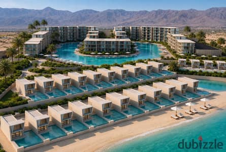 بسعر مغري احجز شاليهك متشطب و كامل المرافق في قلب الجلالة بإطلالة مميزة على البحر | شاليه للبيع - العين السخنة - مارينا