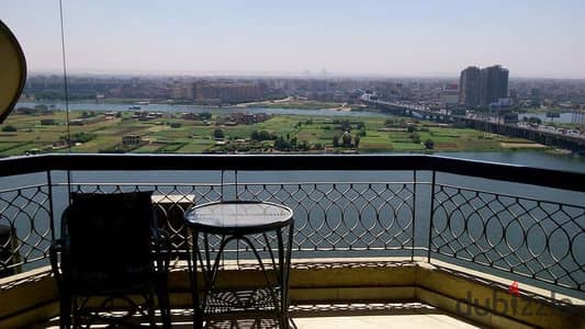 Apartment for immediate occupancy on the Nile, fully finished with air conditioning, in a prime location in Maadi.