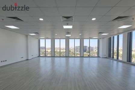 A distinguished administrative headquarters of 96m, fully finished for rent in the strongest business complex Cairo Festival City CFC, Fifth Settlement