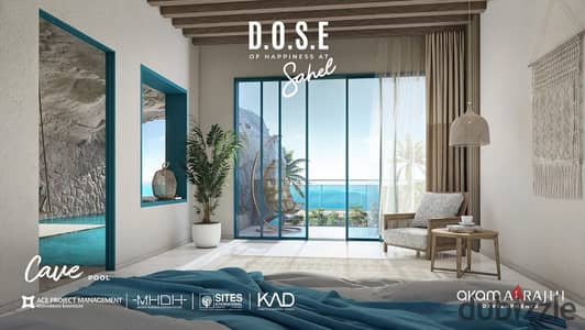 Wake up to the sea every day  fully finished 2-bedroom chalet for sale in Ras El Hekma North Coast with air conditioners included