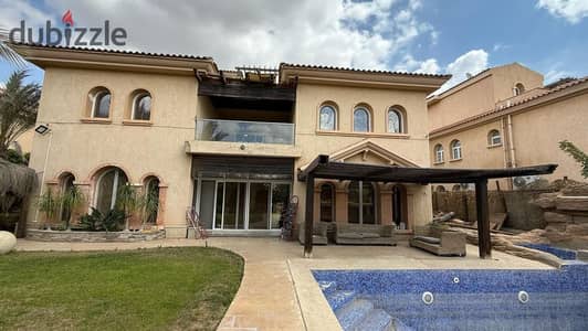Villa for sale in Madinaty, Standalone model C, land 780 meters, special finishes with swimming pool and wide garden view