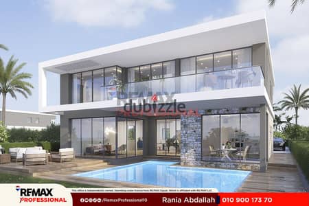 Panoramic view of the lagoon and the sea villa for sale on the North Coast