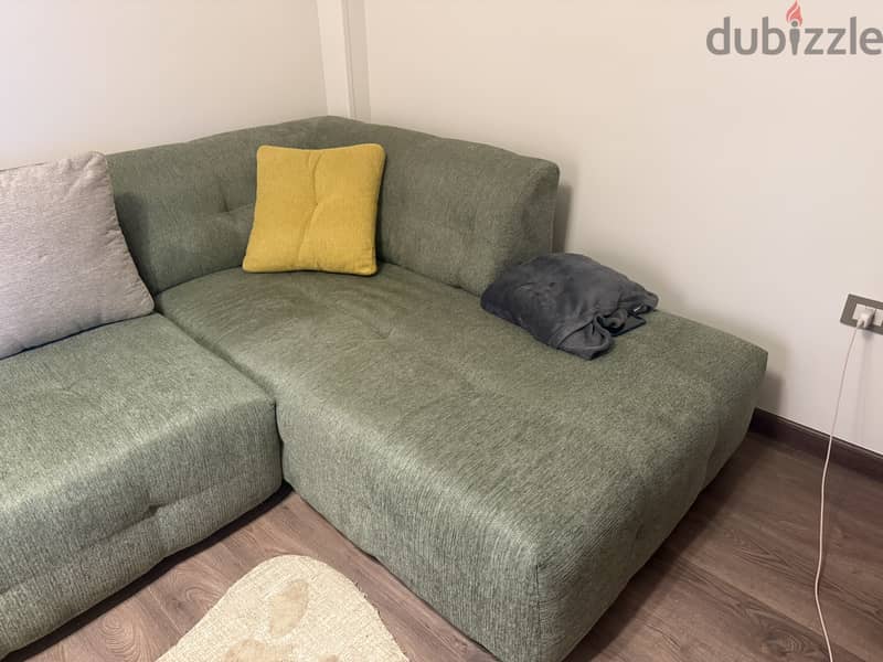 L-Shape Fluffy Sofa 1