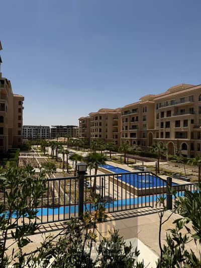 Apartment fully furnished, first use for rent at compound 90 avenue  new cairo festival city. In front of auc . Ground floor with garden . View lake .