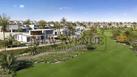 فيلا نصف تشطيب طابق واحد صف ثانى على الجولف للبيع في سيتي جيت التجمع الخامس City Gate من تطوير شركة الديار القطرية