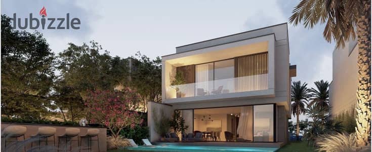 Villa finished for sale with a private swimming pool on Dahshur link next to Palm Hills and near Mall of Egypt