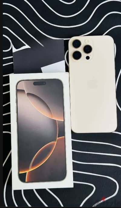 Iphone 16 pro max Gold زيو ضربيه