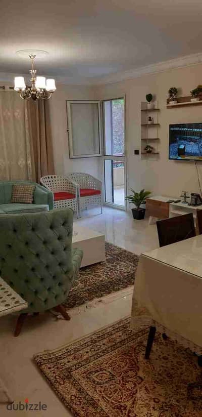 In Al-Rehab, a furnished apartment with garden for rent