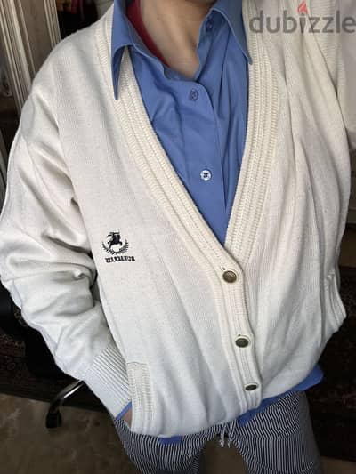 90s vintage burberry cardigan