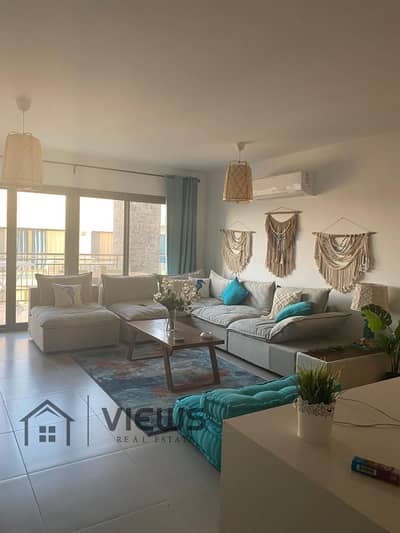 شاليه يري البحر 145م مفروش بالكامل موقع متميز مراسي مارينا Marina 1 Marassi