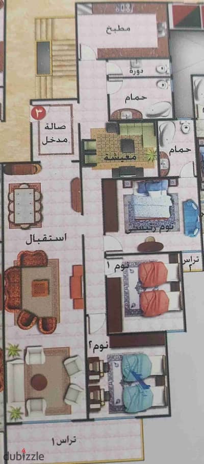 Apartment for sale Smouha Al-Riyada Street Garden Compound of Saraya
