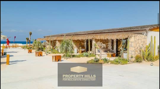 شاليه للبيع علي البحر متشطب سوبر لوكس بالساحل الشمالي  بالقرب من Fouka Bay- Naia Bay -Almaza Bay