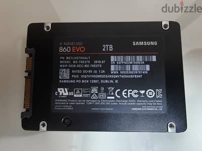 Samsung SSD Hard disk 2 Tera
