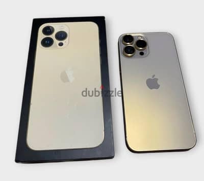 Apple iPhone 13 Pro Max, Gold | ايفون ١٣ بروماكس، ذهبي، بالعلبة