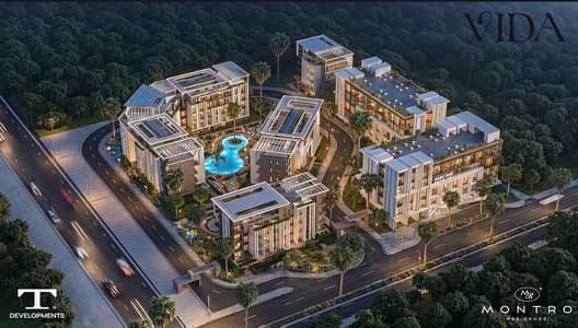 Serviced apartment for sale 58m in Montro Residence Sheikh Zayed with 10% down payment and installments over 10 years.