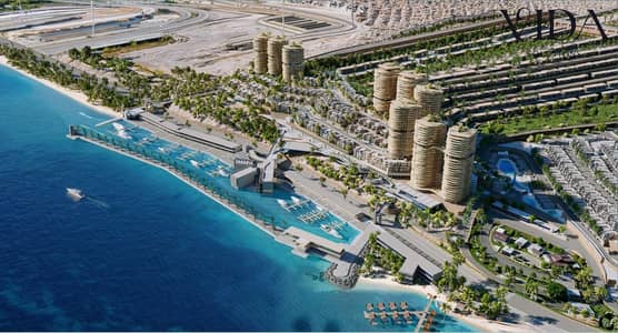 اقوي فرصه استثماريه للبيع شقة فندقي 120م مشروع المونت الجلاله ابراج مارينا تاور العين السخنه متشطب بمقدم5% واقساط تصل الي 10 سنوات بسعر الطرح