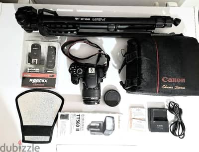 Canon 650D Kit + Godox Flash, Trigger, Tripod & Accessori