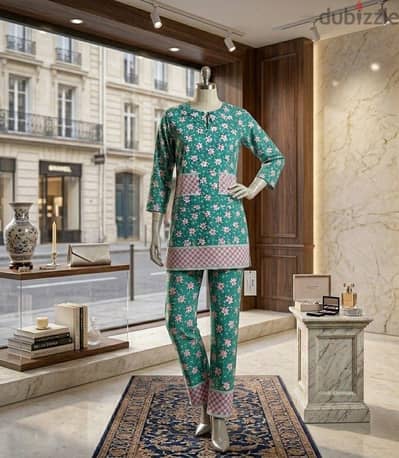 بيجامة قطن قطعتين