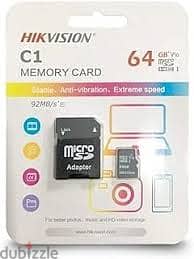 ميمورى كارت ماركة Hikvision 64 G