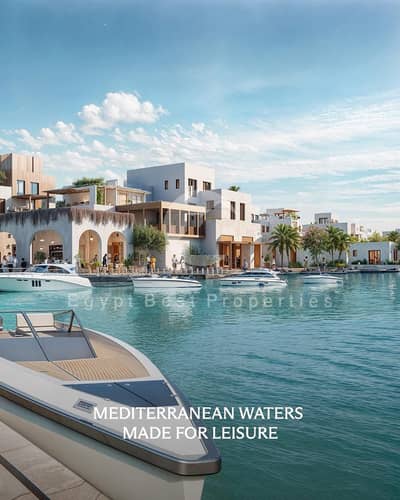 شاليهلك فيو بحر بسعر لونش علي بعد دقايق من خليج راس الحكمة تشطيب كامل بمقدم 5% علي 10سنين اقساط متساوية