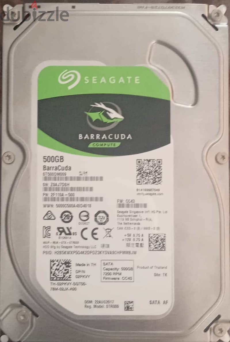 HD 500GB Segate BARRCUDA 1