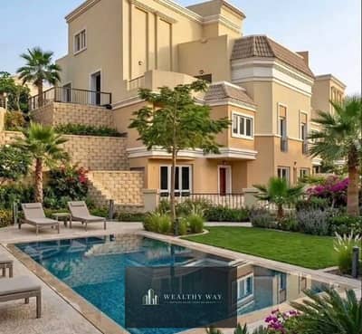 عقد بسعر 2023 فيلا للبيع في سراي القاهرة الجديدة svilla كورنر (3 ادوار) 239م اقل من الشركة بجوار مدينتي التجمع الخامس وauc و هايد بارك sarai new cairo