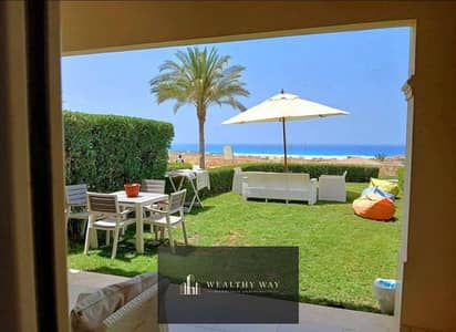 READY TO MOVE , a fully sea view chalet for sale in Ain Sokhna, in the SOKHNA Village, La Vista 6. Located next to Telal Sokhna