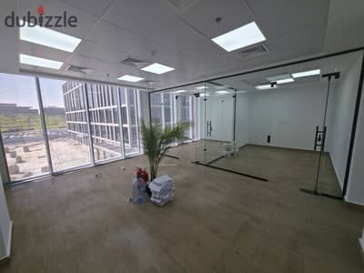 Lowest price for administrative space for rent 96 m in Cairo Festival City, Fifth Settlement for companies