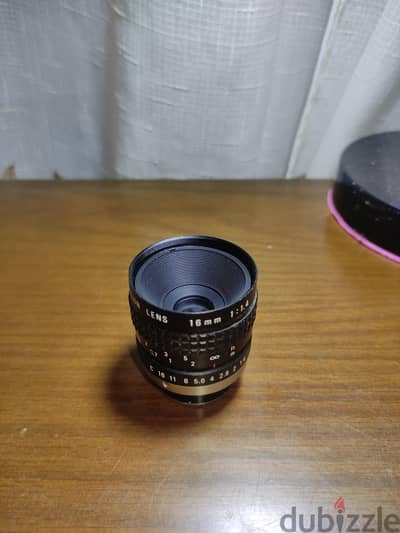 Cosmicar 16mm f1.4 C-Mount Lens Made in Japan – حالة ممتازة