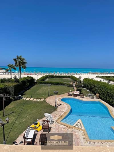 Your summer with Sodic luxurious villa immediate delivery furnished with air conditioning first row on the beach next to La Vista and Caesar