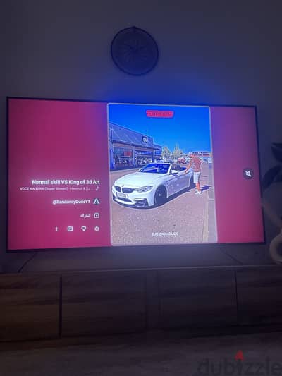 شاشه  75" QNED   LG استعمال خفيف جداً بحالتها كالجديد ومعها اشتراكات