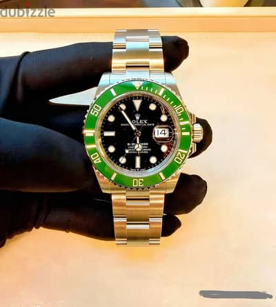 High-End Diver Watch - Gen 2 Style, Black Dial Green Bezel ساعة غطس فا