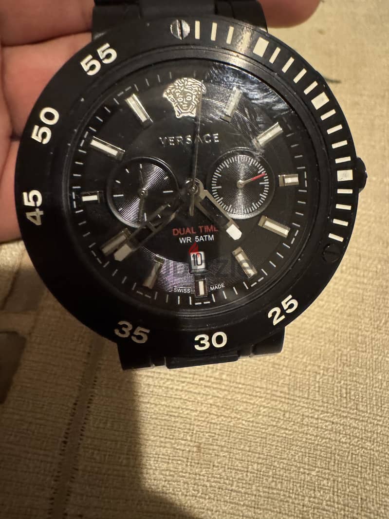 Versace watch , Black , excellent condition , Swiss made 8