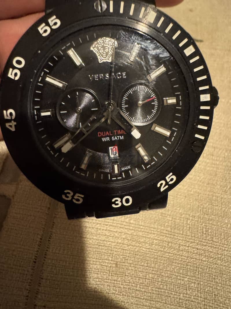 Versace watch , Black , excellent condition , Swiss made 9