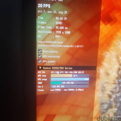 كرت شاشة rx550 2g