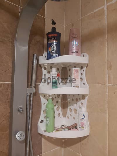 bathroom corner plastic shelves   ارفف حمام غير قابله للصدأ