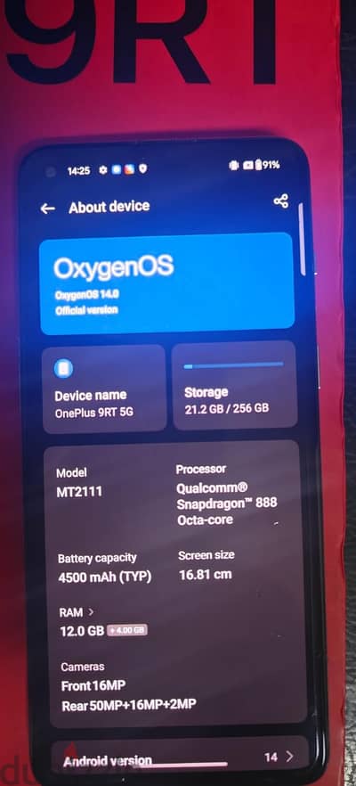 oneplus 9RT 5G