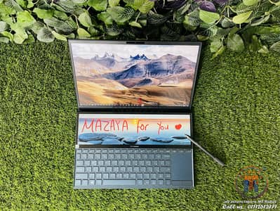 Asus ZenBook Duo 11th Dual Screen Design لابتوب اسوس احترافي بشاشتين