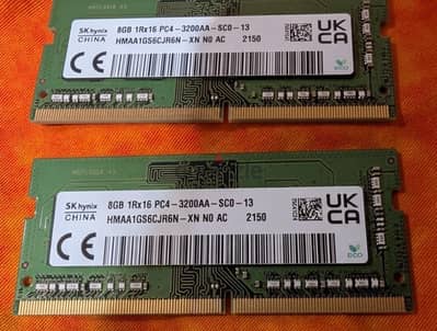 Laptop RAM 2x8GB 3200MHZ DDR4