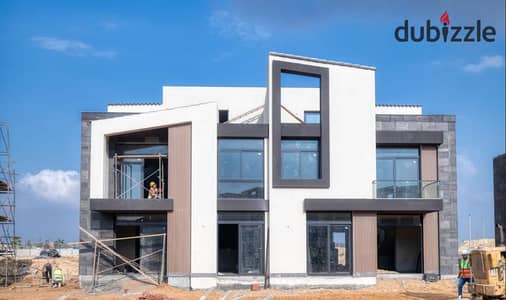 For sale villa 3 floors receiving soon on Dahshur Connection from Al Ahli Sabour near Mall of Egypt