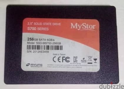 SSD MyStor S700 256GB SATA Revision 3.2 6Gb/s Health 99 Made in Taiwan