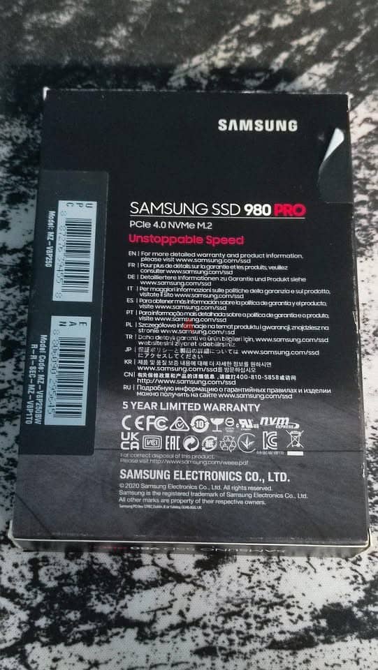 Samsung M. 2 980 pro 250GB 1