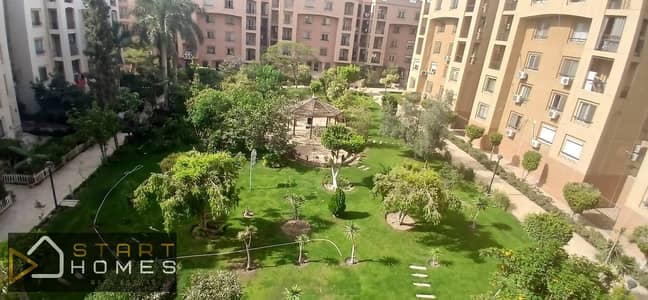 Apartment for sale in Al Rehab, New Cairo. Exquisite, high-end finishes and a wide garden view.