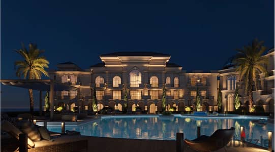 شقة 2 غرفة في Aurora Palace مجاويش الغردقة | فيو حمام سباحة | 125 متر | تقسيط حتى 3 سنوات